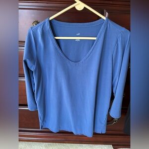J. Jill Women's Long Sleeve Blue top